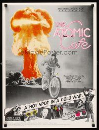 8a458 ATOMIC CAFE special 18x24 '82 great colorful nuclear bomb explosion image!