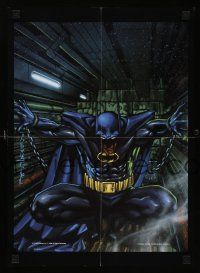8a091 BATMAN Canadian special 13x18 '92 DC Comics, cool Stelfreeze art of superhero in chains!