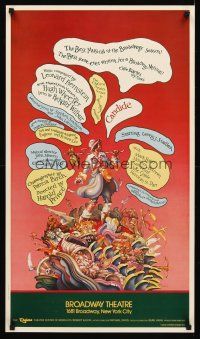 8a059 CANDIDE stage play special 19x33 '74 cool Doug Johnson art from Broadway musical!