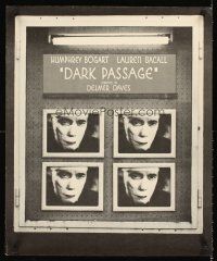 8a469 DARK PASSAGE special 23x28 '60s cool images of bandaged Humphrey Bogart!