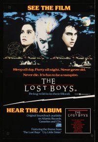 8a201 LOST BOYS English soundtrack 20x30 music poster '87 vampire Kiefer Sutherland, Gertz & Patric!