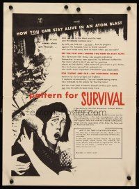 8a527 PATTERN FOR SURVIVAL special 14x19 '60s how YOU can stay alive in an atom blast!
