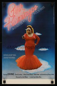 8a528 PINK FLAMINGOS 11x17 '72 Divine, Mink Stole, John Waters' classic exercise in poor taste!