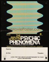 8a532 PSYCHIC PHENOMENA special 17x22 '76 weirdness documentary hosted by Raymond Burr!