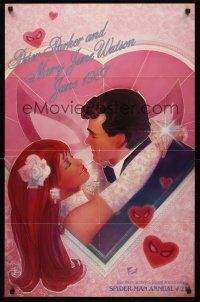 8a107 SPIDER-MAN ANNUAL #21 special 22x34 '87 Peter Parker & Mary Jane Watson get married!