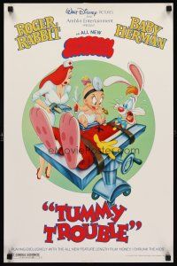 8a568 TUMMY TROUBLE special 17x26 '89 Roger Rabbit & sexy nurse Jessica with doctor Baby Herman!