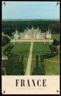 8a290 FRANCE: LES CHATEAUX DE LA LOIRE CHAMBORD French travel poster '56 Chateau de Chambord!
