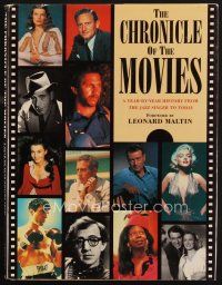 8b198 CHRONICLE OF THE MOVIES first edition hardcover book '91 illustrated history 1929 to 1990!