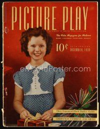 8b119 PICTURE PLAY magazine December 1939 portrait of cute Shirley Temple by Erbit-Varaday!