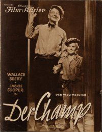 8b174 CHAMP German program '32 boxer Wallace Beery, Jackie Cooper, different boxing images!