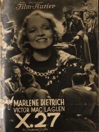 8b177 DISHONORED German program '31 Josef von Sternberg, beautiful prostitute/spy Marlene Dietrich!
