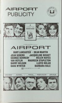 8b293 AIRPORT pressbook '70 Burt Lancaster, Dean Martin, Jacqueline Bisset, Jean Seberg