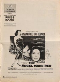 8b294 ANGEL WORE RED pressbook '60 sexy Ava Gardner, Dirk Bogarde has a price on his head!