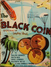 8b302 BLACK COIN pressbook '36 Ralph Graves, serial, 15 episodes of tingling thrills!