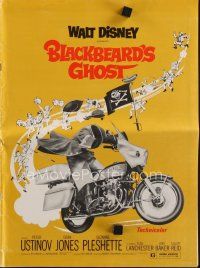 8b304 BLACKBEARD'S GHOST pressbook R76 Walt Disney, artwork of wacky invisible pirate Peter Ustinov!