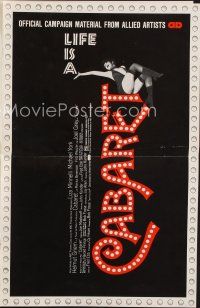 8b310 CABARET pressbook '72 Liza Minnelli sings & dances in Nazi Germany, directed by Bob Fosse!