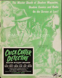 8b316 CHICK CARTER DETECTIVE pressbook '46 Lyle Talbot, serial, Master Sleuth of Shadow Magazine!