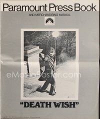 8b327 DEATH WISH pressbook '74 vigilante Charles Bronson is the judge, jury, and executioner!
