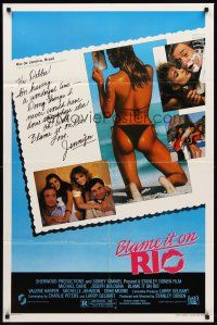 8c087 BLAME IT ON RIO 1sh '84 Demi Moore, Michael Caine, super sexy postcard image!