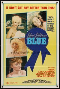8c093 BLUE RIBBON BLUE 1sh '85 Seka, Annette Haven, x-rated doesn't get any better than this!