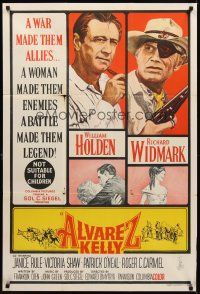 8d490 ALVAREZ KELLY Aust 1sh '66 renegade adventurer William Holden & reckless Richard Widmark!