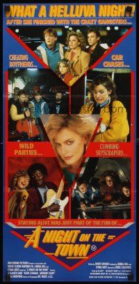 8d557 ADVENTURES IN BABYSITTING Aust daybill '87 young Elisabeth Shue, A Night on the Town!
