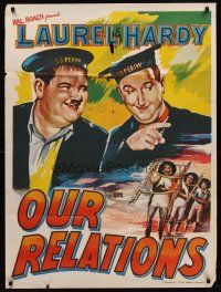 8d008 OUR RELATIONS Indian R60s great images of Stan Laurel & Oliver Hardy!