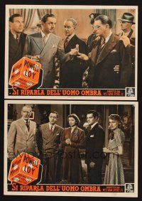 8d386 ANOTHER THIN MAN 2 Italian LCs '39 different images of William Powell, Myrna Loy!