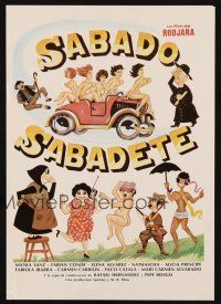 8d015 SABADO SABADETE 2-sided Spanish trade ad '83 wacky sexy artwork!