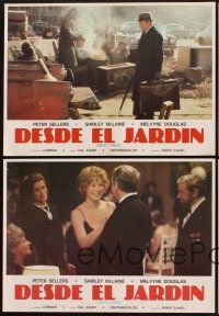 8d403 BEING THERE 8 Spanish LCs '80 Peter Sellers, Shirley MacLaine, directed by Hal Ashby!