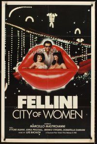 8e133 CITY OF WOMEN 1sh '81 Federico Fellini's La Citta delle donne, Marcello Mastroianni!