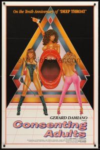 8e145 CONSENTING ADULTS 1sh '82 Gerard Damiano, the tenth anniversary of Deep Throat!