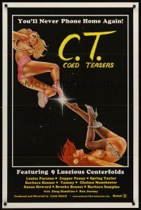 8e109 C.T. COED TEASERS 1sh '80s wild sexy art of nearly-naked coeds!