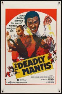 8e165 DEADLY MANTIS 1sh '84 Tang Lang, David Chiang, he was ready to kill!