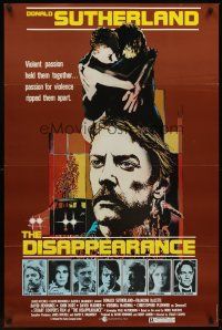 8e189 DISAPPEARANCE 1sh '77 Donald Sutherland, Francine Racette, violent passion!