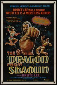 8e195 DRAGON FROM SHAOLIN 1sh '70s Brute Lee's sure to kill you with his buzz saw fist!