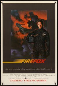 8e254 FIREFOX advance 1sh '82 cool Charles deMar art of killing machine, Clint Eastwood!