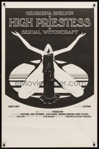 8e326 HIGH PRIESTESS OF SEXUAL WITCHCRAFT 1sh '73 Georgina Spelvin, great sexy art of woman w/candle