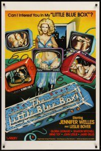 8e425 LITTLE BLUE BOX 1sh '78 sexy artwork of Jennifer Welles in TV screens!
