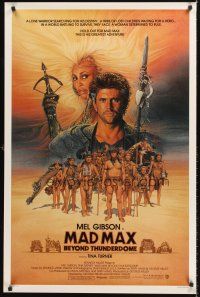 8e451 MAD MAX BEYOND THUNDERDOME advance 1sh '85 art of Mel Gibson & Tina Turner by Richard Amsel!