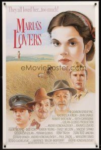 8e471 MARIA'S LOVERS int'l 1sh '84 art of Nastassja Kinski, Robert Mitchum, & John Savage!