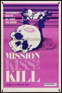 8e496 MISSION: KISS & KILL 1sh '83 Zhao Ji Zai Da Heng Hang, cool skull & martial arts action art!
