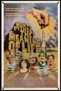 8e501 MONTY PYTHON'S THE MEANING OF LIFE 1sh '83 wacky artwork of the screwy Monty Python cast!