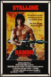 8e596 RAMBO FIRST BLOOD PART II 1sh '85 no man, no law, no war can stop Sylvester Stallone!