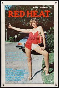 8e604 RED HEAT 1sh '81 sexy hitchhiker Rita Cummings gets caught up in a bizarre mystery!