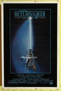 8e614 RETURN OF THE JEDI lightsaber style 1sh '83 George Lucas classic, Mark Hamill, Harrison Ford