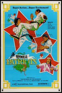 8e619 REVENGE OF THE PATRIOTS 1sh '80 Zhong Yuan Biao Ju, Bruce Li, Tierney kung fu art!