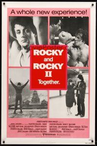 8e627 ROCKY/ROCKY II 1sh '80 Sylverster Stallone boxing classic double-bill!