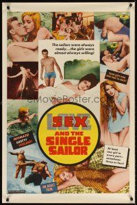8e661 SEX & THE SINGLE SAILOR 1sh '67 intimate, lusty, violent, sexy images!