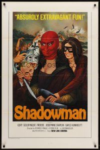 8e668 SHADOWMAN 1sh '75 Nuits rouges, art from wacky Georges Franju mystery!